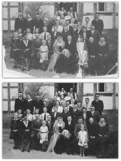 Aus Alt mach Neu - alte Papierfotos digitalisiert nach Rekonstruktion und Restauration Aus Alt mach Neu - alte Papierfotos digitalisiert nach Rekonstruktion und Restauration